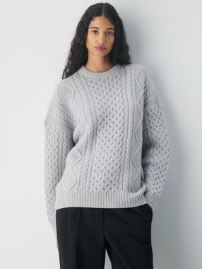 Aritzia Heritage Cable Crewneck Sweater
